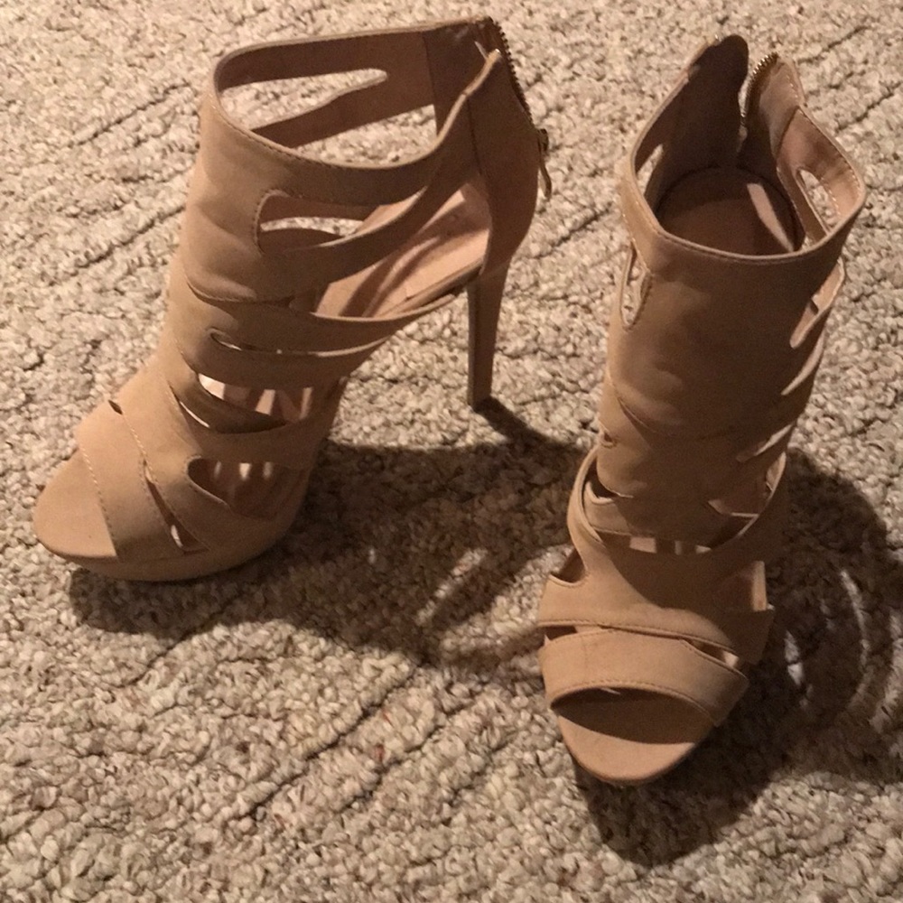 Nude super high heels